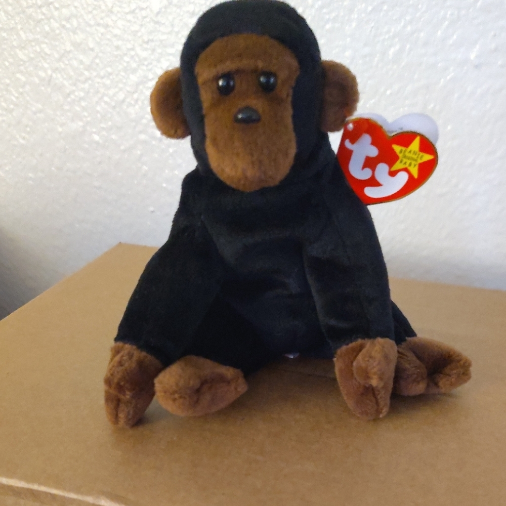 Ty Black and Brown Plush Monkey